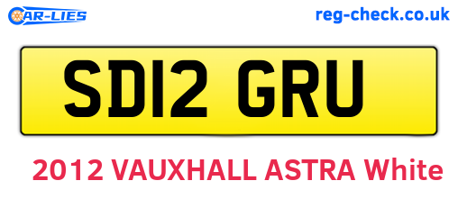 SD12GRU are the vehicle registration plates.