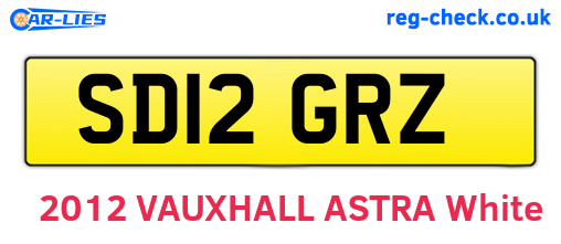 SD12GRZ are the vehicle registration plates.