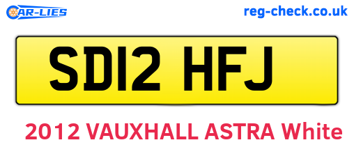 SD12HFJ are the vehicle registration plates.