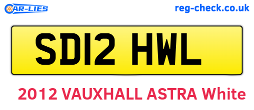 SD12HWL are the vehicle registration plates.