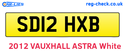 SD12HXB are the vehicle registration plates.