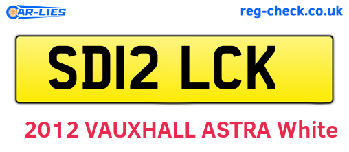 SD12LCK are the vehicle registration plates.