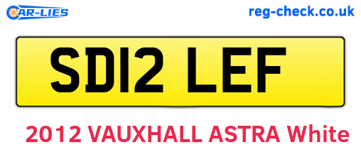 SD12LEF are the vehicle registration plates.