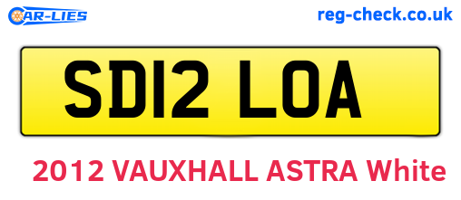 SD12LOA are the vehicle registration plates.