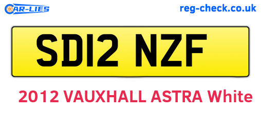SD12NZF are the vehicle registration plates.