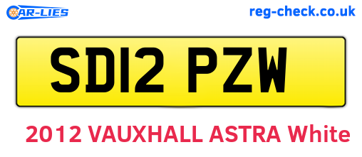 SD12PZW are the vehicle registration plates.