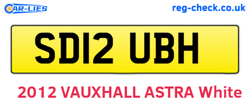 SD12UBH are the vehicle registration plates.