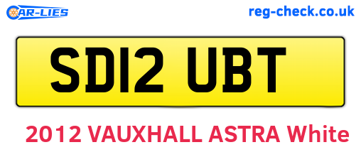 SD12UBT are the vehicle registration plates.