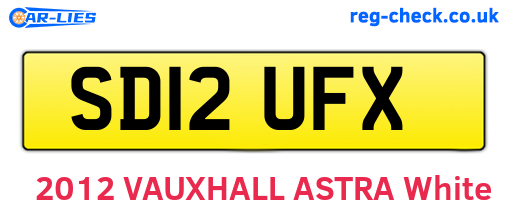 SD12UFX are the vehicle registration plates.