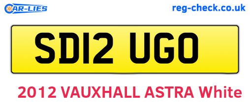 SD12UGO are the vehicle registration plates.