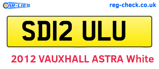 SD12ULU are the vehicle registration plates.