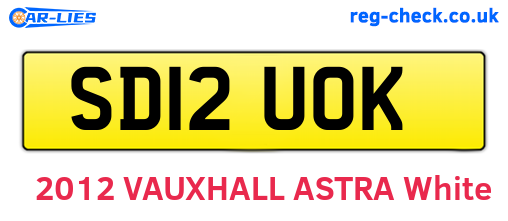 SD12UOK are the vehicle registration plates.