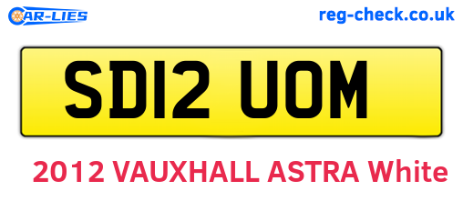 SD12UOM are the vehicle registration plates.