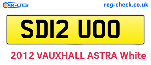 SD12UOO are the vehicle registration plates.