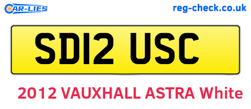 SD12USC are the vehicle registration plates.