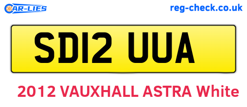 SD12UUA are the vehicle registration plates.