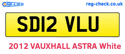 SD12VLU are the vehicle registration plates.