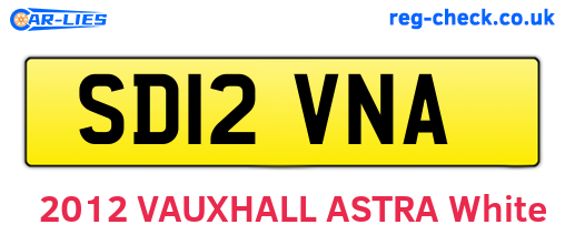 SD12VNA are the vehicle registration plates.