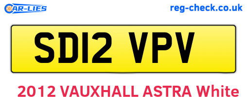 SD12VPV are the vehicle registration plates.