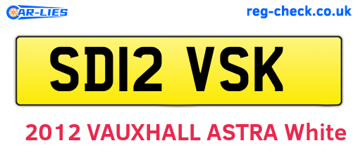 SD12VSK are the vehicle registration plates.