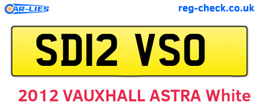 SD12VSO are the vehicle registration plates.