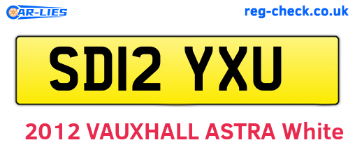SD12YXU are the vehicle registration plates.