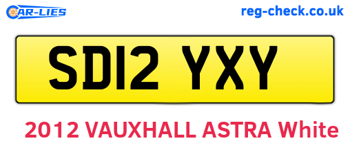 SD12YXY are the vehicle registration plates.