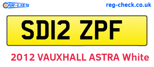 SD12ZPF are the vehicle registration plates.