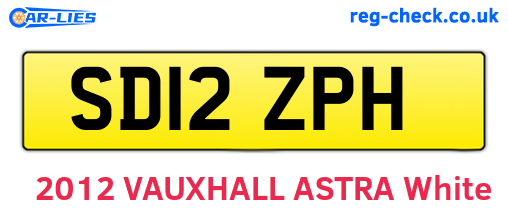 SD12ZPH are the vehicle registration plates.