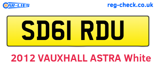 SD61RDU are the vehicle registration plates.