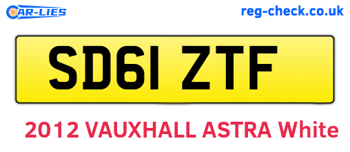 SD61ZTF are the vehicle registration plates.