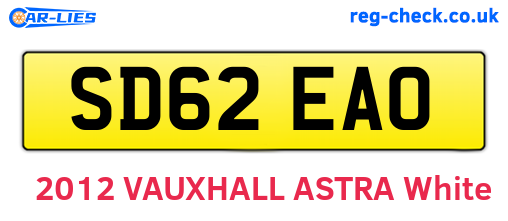 SD62EAO are the vehicle registration plates.