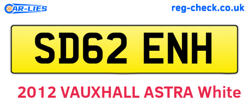 SD62ENH are the vehicle registration plates.