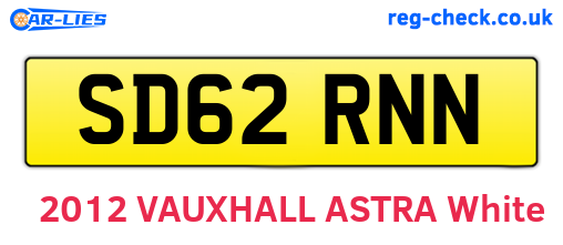 SD62RNN are the vehicle registration plates.