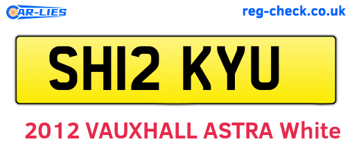 SH12KYU are the vehicle registration plates.