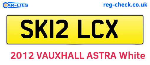 SK12LCX are the vehicle registration plates.