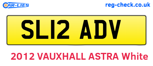SL12ADV are the vehicle registration plates.