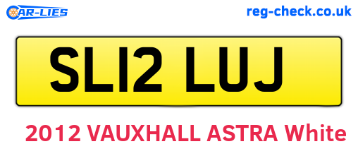 SL12LUJ are the vehicle registration plates.