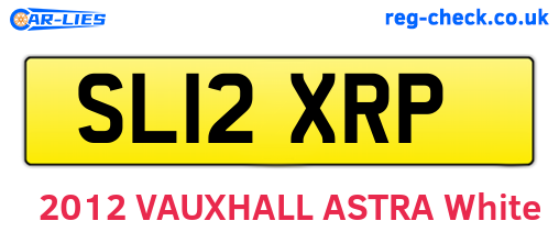 SL12XRP are the vehicle registration plates.