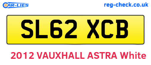 SL62XCB are the vehicle registration plates.
