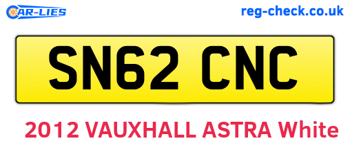 SN62CNC are the vehicle registration plates.