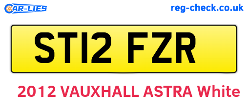 ST12FZR are the vehicle registration plates.