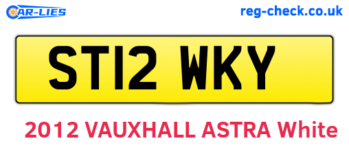 ST12WKY are the vehicle registration plates.