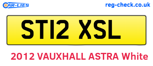 ST12XSL are the vehicle registration plates.