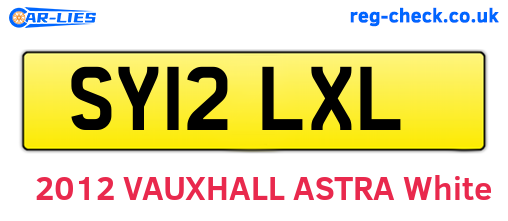 SY12LXL are the vehicle registration plates.