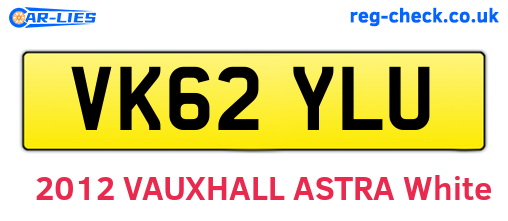 VK62YLU are the vehicle registration plates.