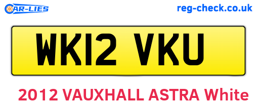 WK12VKU are the vehicle registration plates.