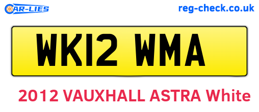 WK12WMA are the vehicle registration plates.
