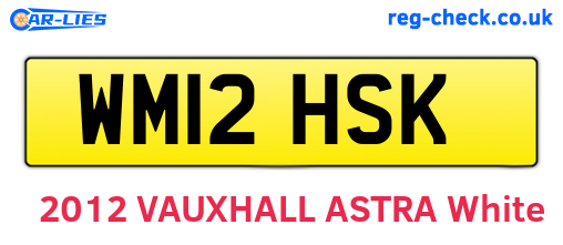 WM12HSK are the vehicle registration plates.