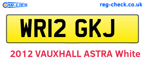 WR12GKJ are the vehicle registration plates.